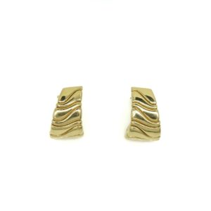 Marina B Patterned Gold Earrings