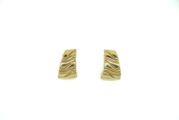 Marina B Patterned Gold Earrings