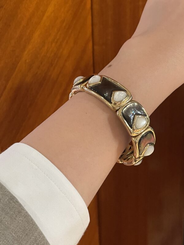 Marina B Mother of Pearl & Gold Bangle Bracelet - Image 4