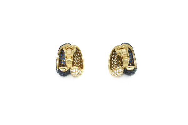 Invisible Set Sapphire & Diamond Earrings - Image 4