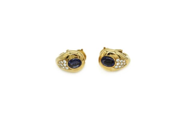 Mauboussin Iolite, Yellow Gold and Diamond Earclips - Image 5