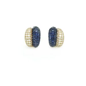 Invisible Set Sapphire & Diamond Earrings