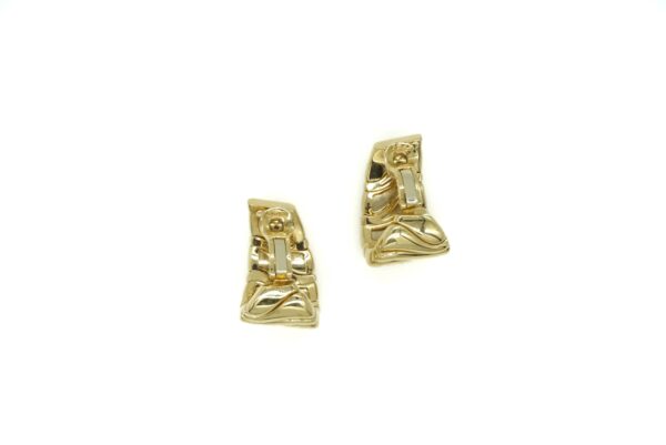 Marina B Patterned Gold Earrings - Image 3