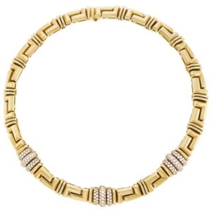 Bulgari 18k Gold and Diamond Necklace