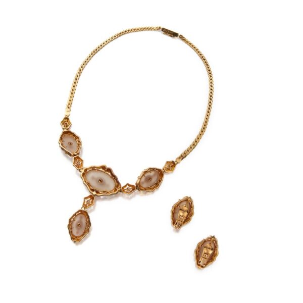 Lalaounis Ruby and Rock Crystal Gold Set - Image 4