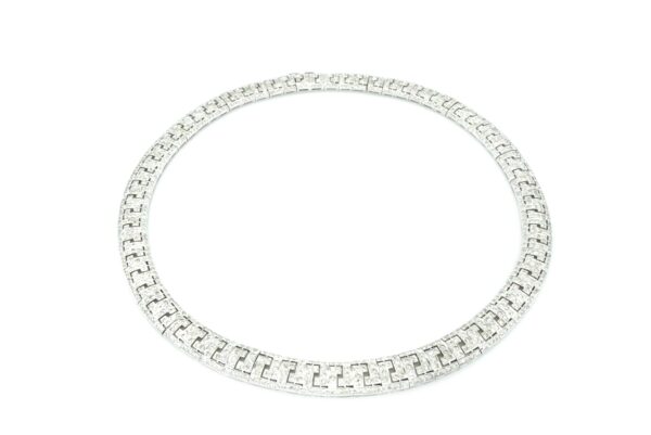 White Gold and Diamond Necklace - Image 4