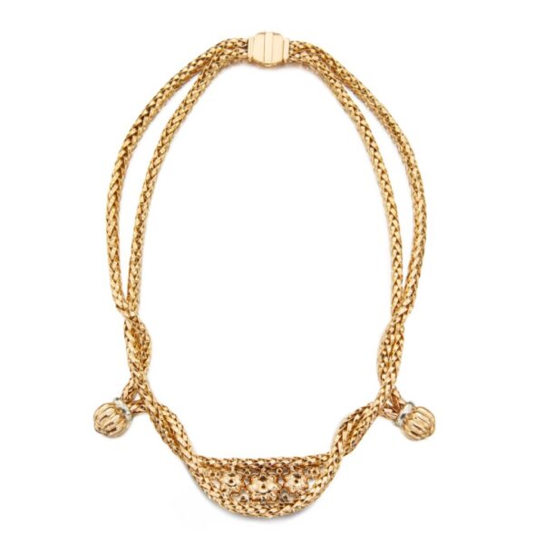 Mauboussin Gold Rope-twist Necklace with single-cut Diamonds - Image 4