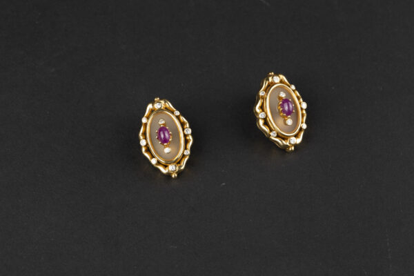 Lalaounis Ruby and Rock Crystal Gold Set - Image 5