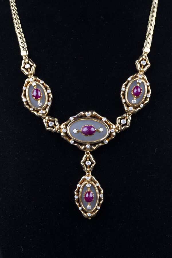 Lalaounis Ruby and Rock Crystal Gold Set - Image 7