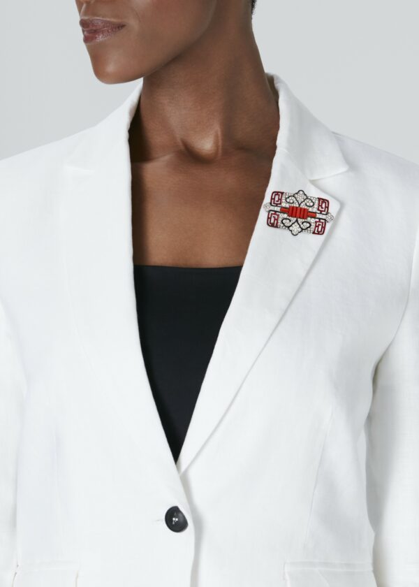 Cartier Art Deco Coral, Diamond and Enamel Brooch - Image 2