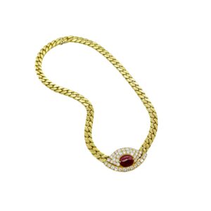 Nicolis Cola Gold, Diamond and Ruby Necklace