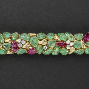 Tutti Frutti Gem-Set and diamond bracelet
