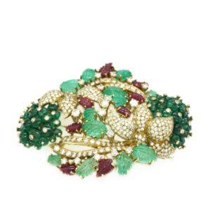 Giovane Tutti Frutti Gem-Set Brooch