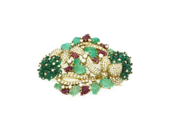 Giovane Tutti Frutti Gem-Set Brooch
