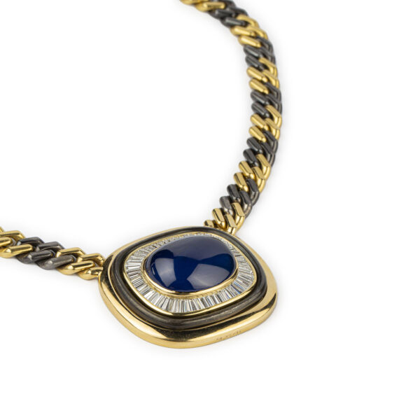 Bulgari Important Natural Cabochon Sapphire Chain Necklace - Image 2