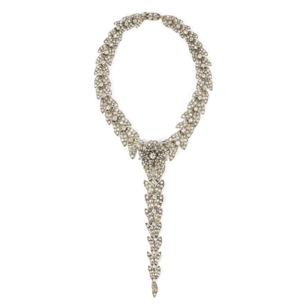 Exquisite Antique En Tremblant Diamond Necklace