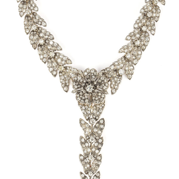 Exquisite Antique En Tremblant Diamond Necklace - Image 3