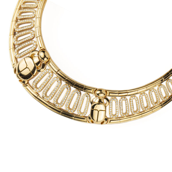 Cartier Rare Egyptian Revival Gold and Diamond Scarab Set - Image 5