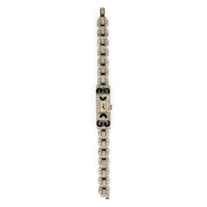 Boucheron Art Deco Diamond and Onyx Watch-Bracelet