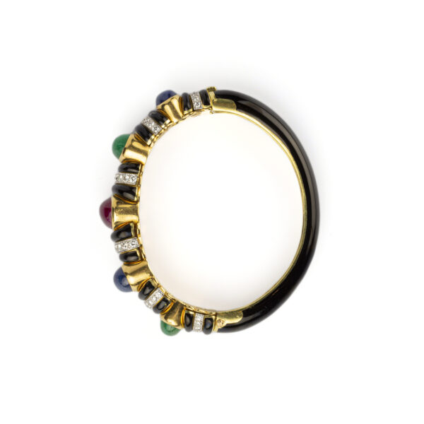 David Webb Sapphire Ruby Emerald Bracelet - Image 4