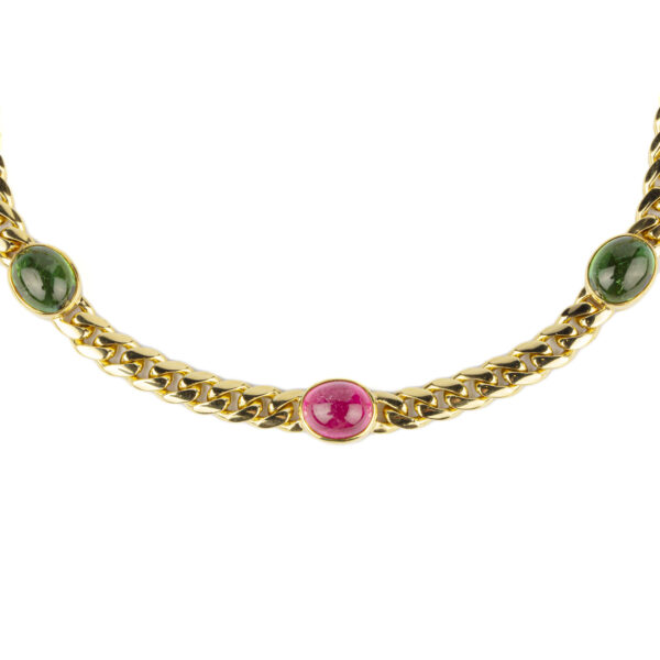 Bulgari Tourmaline and Gold Chain Necklace - Image 3
