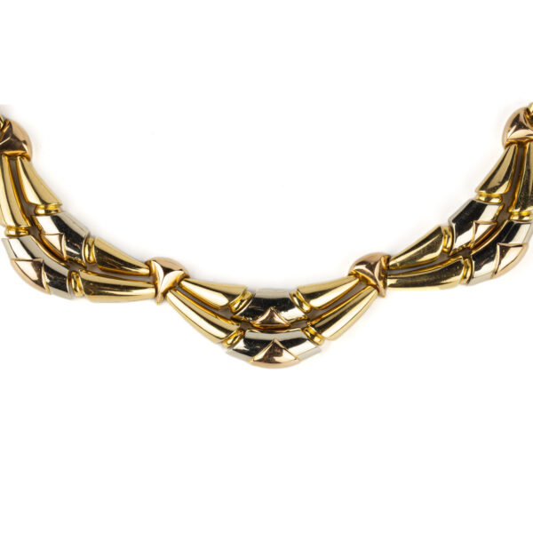 Bulgari Unusual Tri-color Gold Necklace - Image 2
