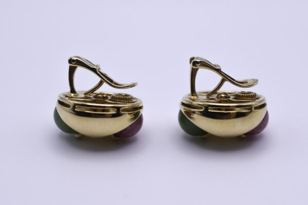 Bulgari Chrysophrase and 18k Gold Earclips - Image 4