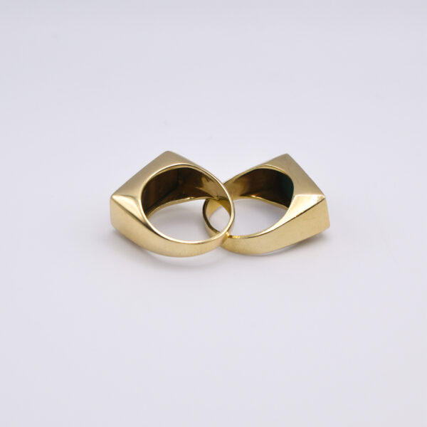 Tiffany & Co. 18k Gold Malachite and Tiger's Eye Rings - Image 6