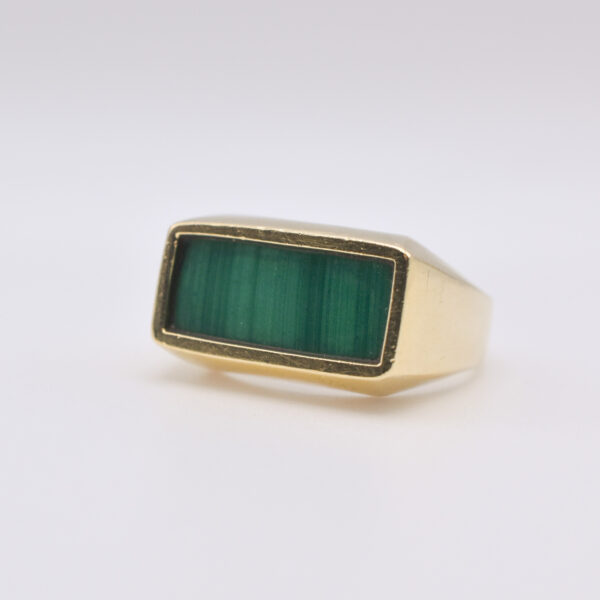 Tiffany & Co. 18k Gold Malachite and Tiger's Eye Rings - Image 4