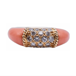 Van Cleef & Arpels Coral and Diamond "Philippine" Ring