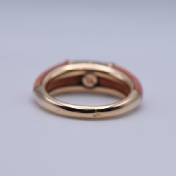 Van Cleef & Arpels Coral and Diamond "Philippine" Ring - Image 6