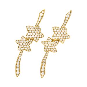 Van Cleef & Arpels Pair of Gold and Diamond Star Pins