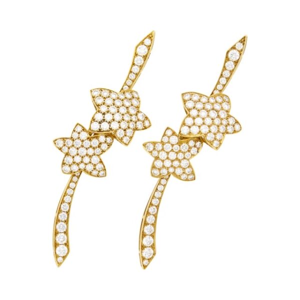 Van Cleef & Arpels Pair of Gold and Diamond Star Pins