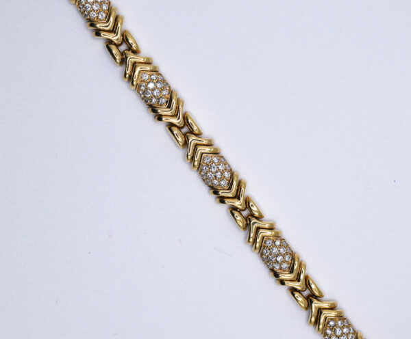 Bulgari Parentesi Diamond and Gold Bracelet, c. 1980 - Image 3