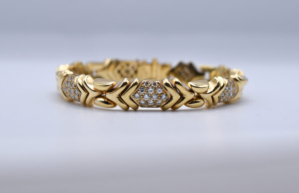 Bulgari Parentesi Diamond and Gold Bracelet, c. 1980 - Image 2