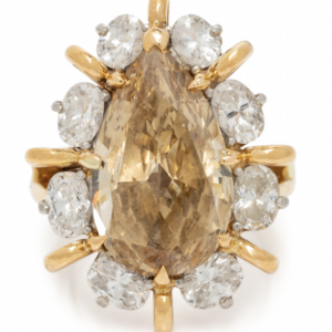 Oscar Heyman Fancy Brown-Yellow and White Diamond Ring, c. 1970