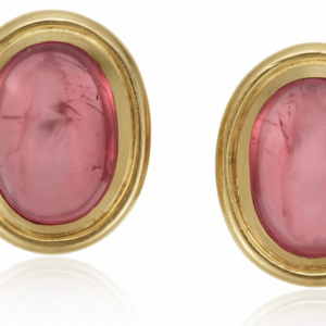 Bulgari Gold and Pink Tourmaline Earrings, c. 1970