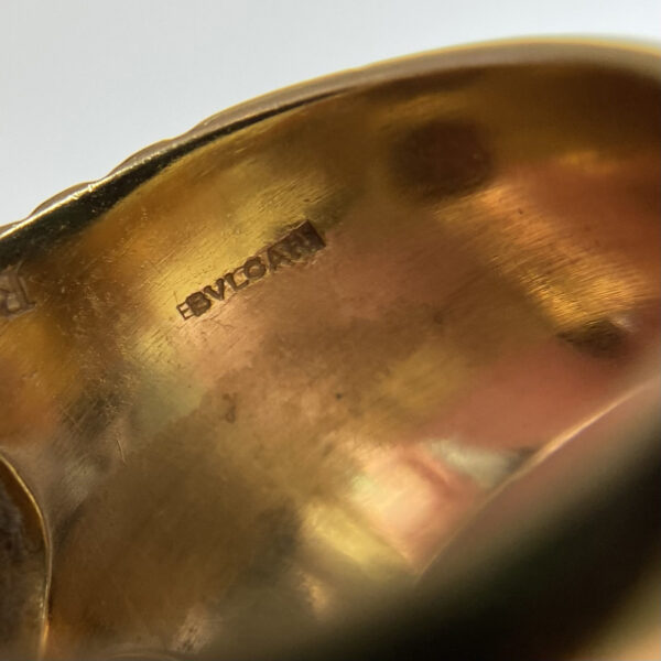 Bulgari Gold and Carnelian Intaglio 'Doppio' Ring, c. 1980 - Image 3