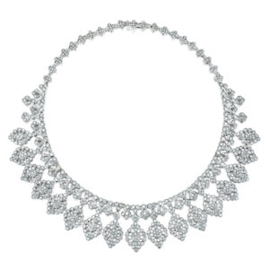 Diamond Floral Fringe Necklace, c. 1980