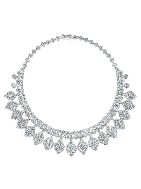 Diamond Floral Fringe Necklace, c. 1980