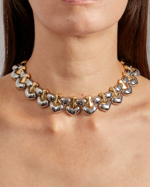 Marina B 'Ciao' Yellow and White Gold Heart Necklace, c. 1980 - Image 2