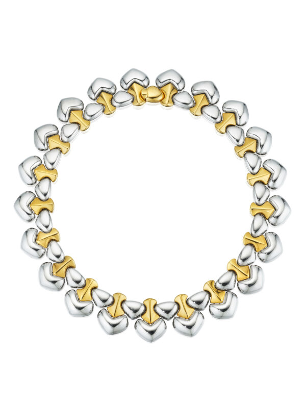 Marina B 'Ciao' Yellow and White Gold Heart Necklace, c. 1980