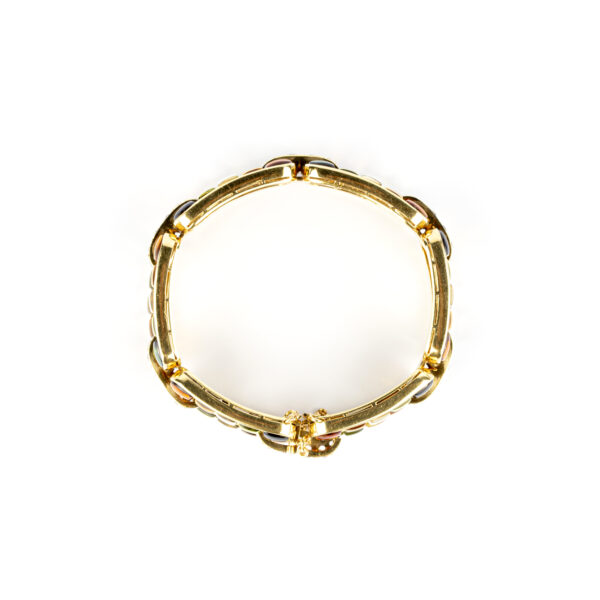 Rare Bulgari Gold Multi-Gem and Diamond Link Bracelet - Image 5