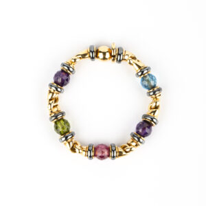 Bulgari Gancio Gold and Multi-Gem Bracelet