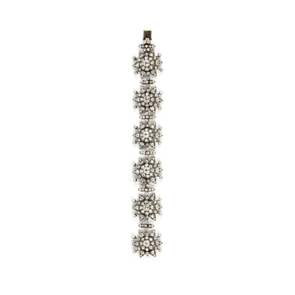 Victorian Diamond Sunburst Bracelet in Gold Backed Silver - Image 4