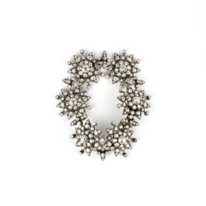 Victorian Diamond Sunburst Bracelet in Gold Backed Silver