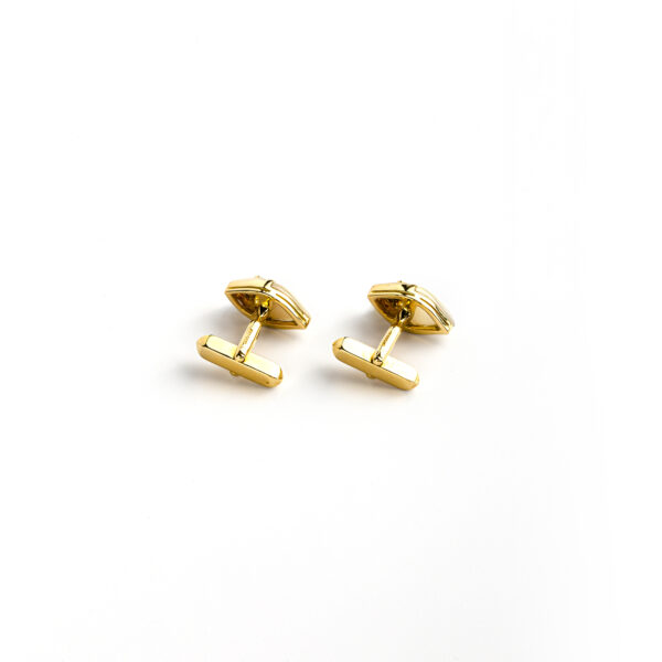 Bulgari Naturalia Mother of Pearl and Gold Cufflinks - Image 4