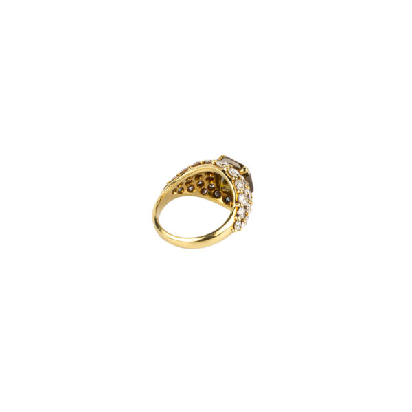 Van Cleef & Arpels Fancy Brown Yellow Diamond Ring - Image 3
