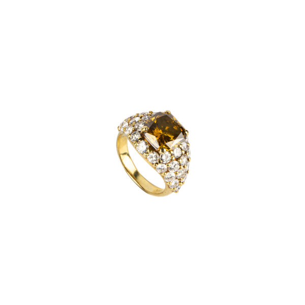 Van Cleef & Arpels Fancy Brown Yellow Diamond Ring - Image 2