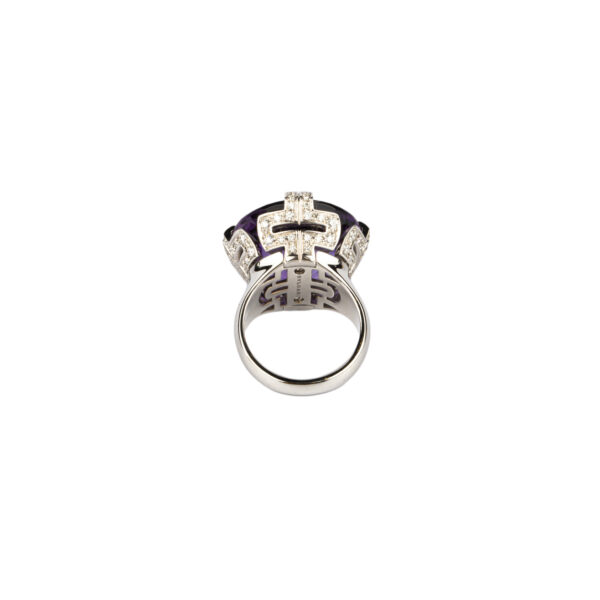 Bulgari 'Parentesi' Amethyst and Diamond Ring - Image 3